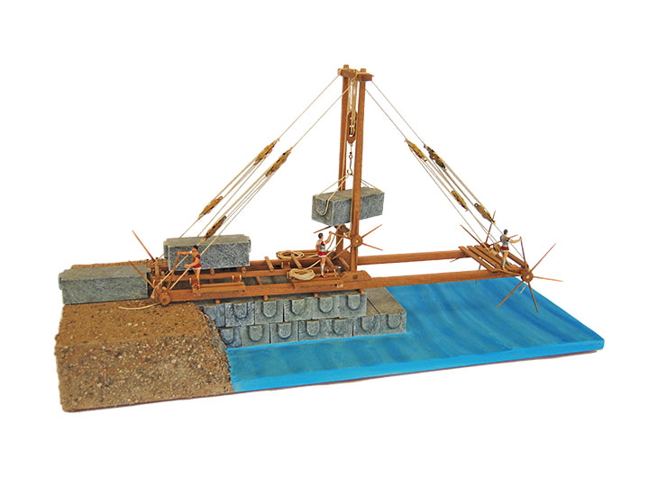 The crane of two-sided elevation