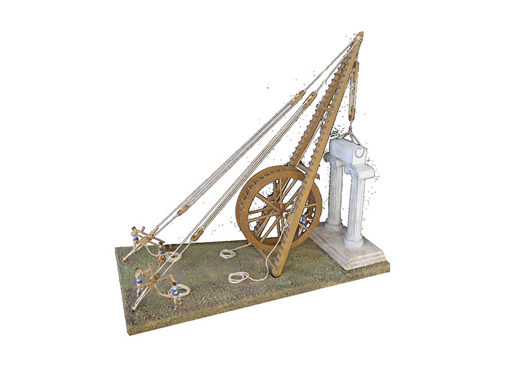 The crane of human rotating “cage”