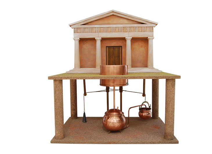 The automatic opening of the temple gates