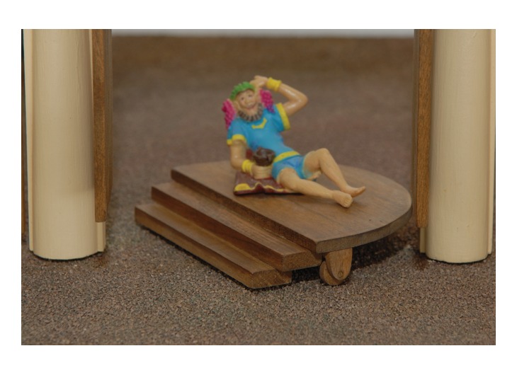 Model of an ancient Greek exostra rotating stage platform