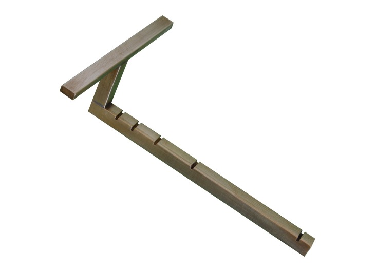 Reconstructed portable rod sundial with a horizontal gnomon and hour markings